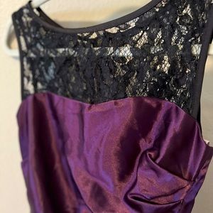 David’s Bridal plum bridesmaid dress